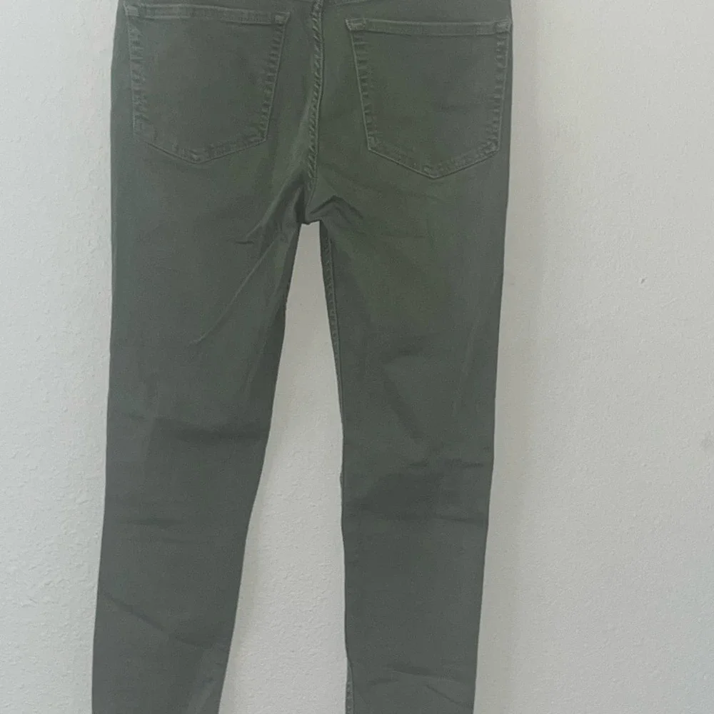 Free People High Rise Busted Knee Skinny Jeans Sage Size W28 - Picture 2 of 10